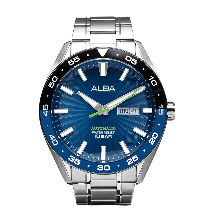 A3B003X1 Blue Patterned Dial Automatic Watch