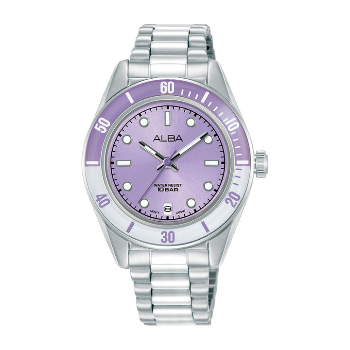 Alba AG8Q69X1 Purple Dial Women&
