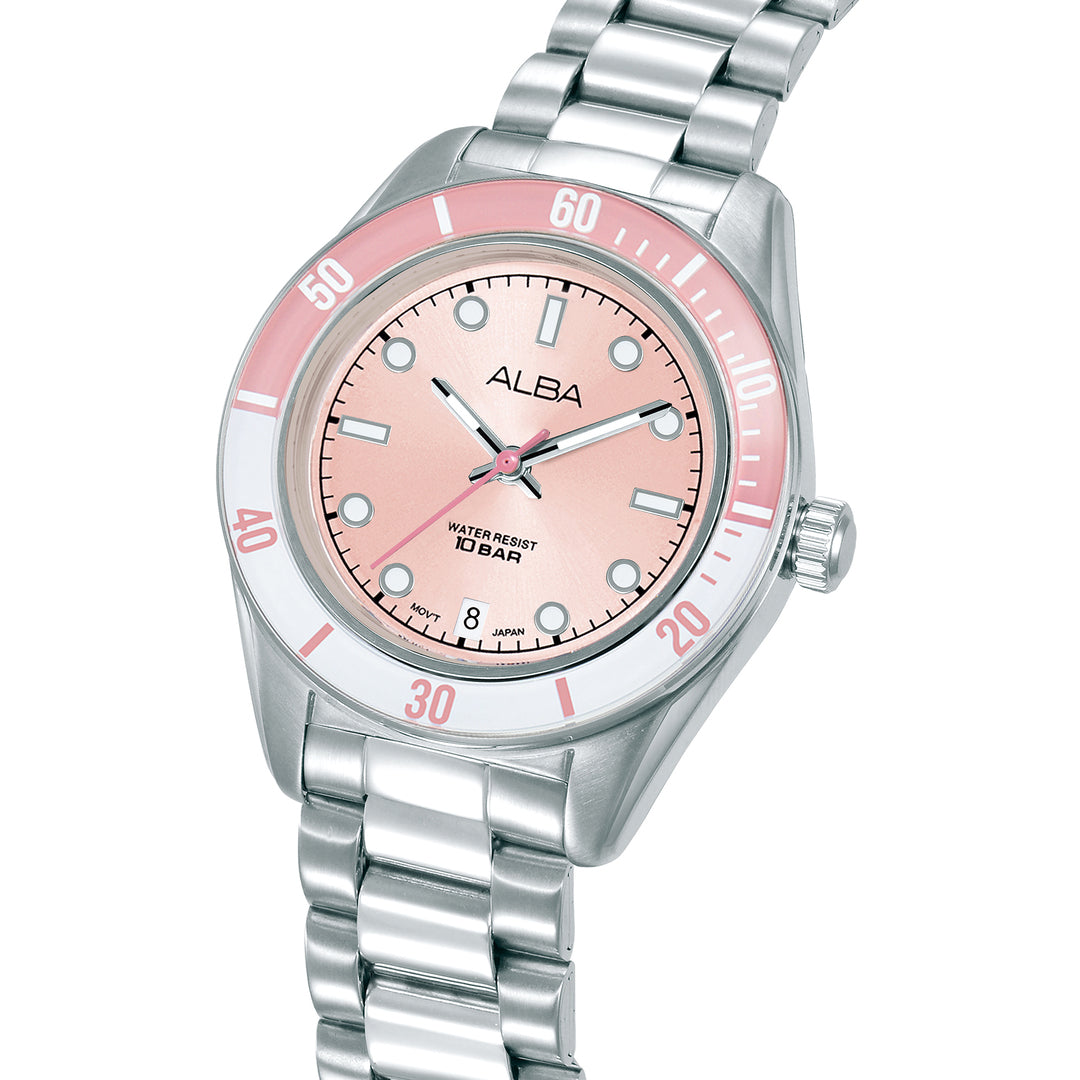 Alba AG8Q71X1 Pink Dial Women&