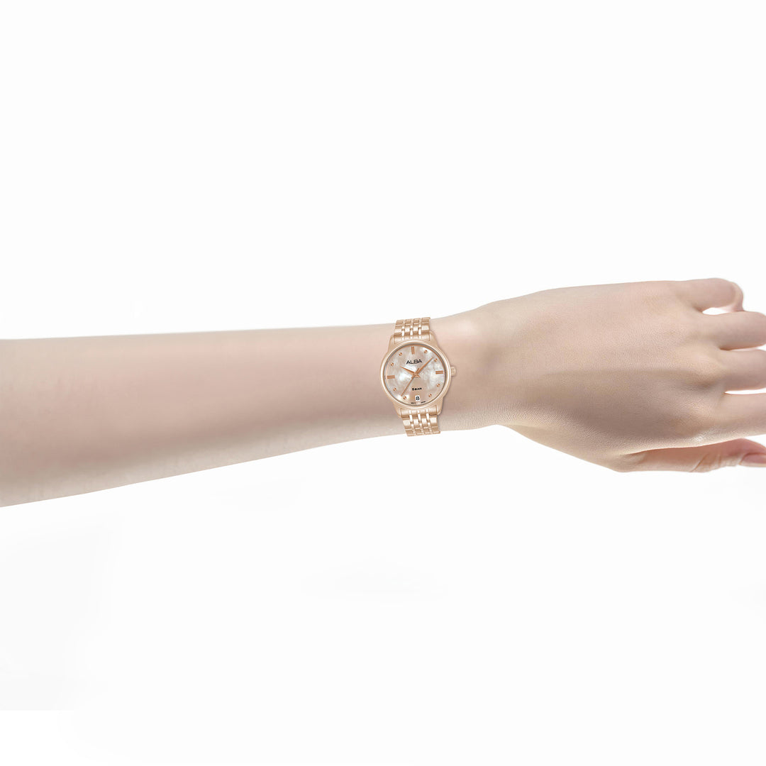 Alba AG8Q72X1 Pink Dial Women&