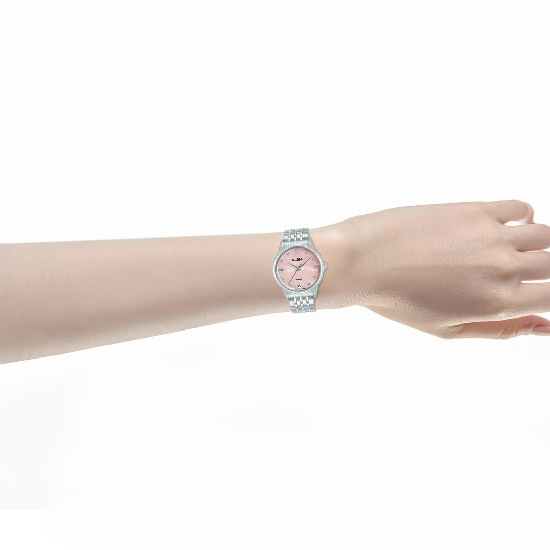 Alba AG8Q79X1 Pink Dial Women&