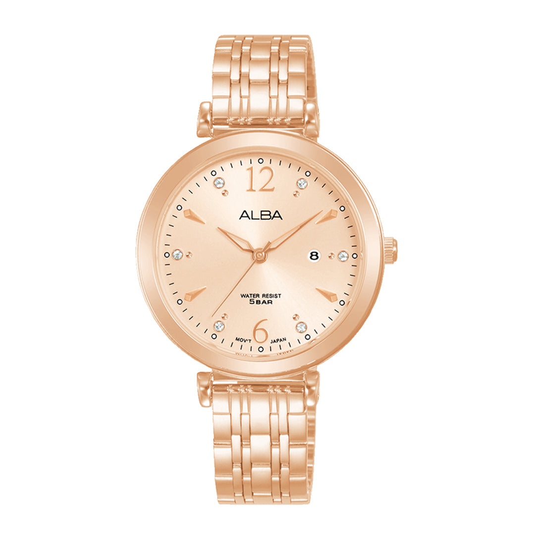 AH7BV6X1 Metallic Rose Ladies Watch