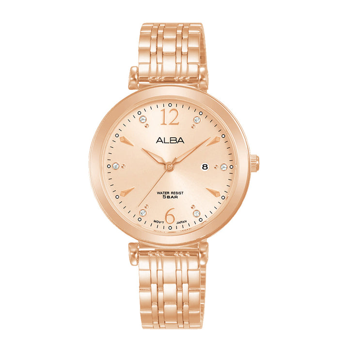 AH7BV6X1 Metallic Rose Ladies Watch