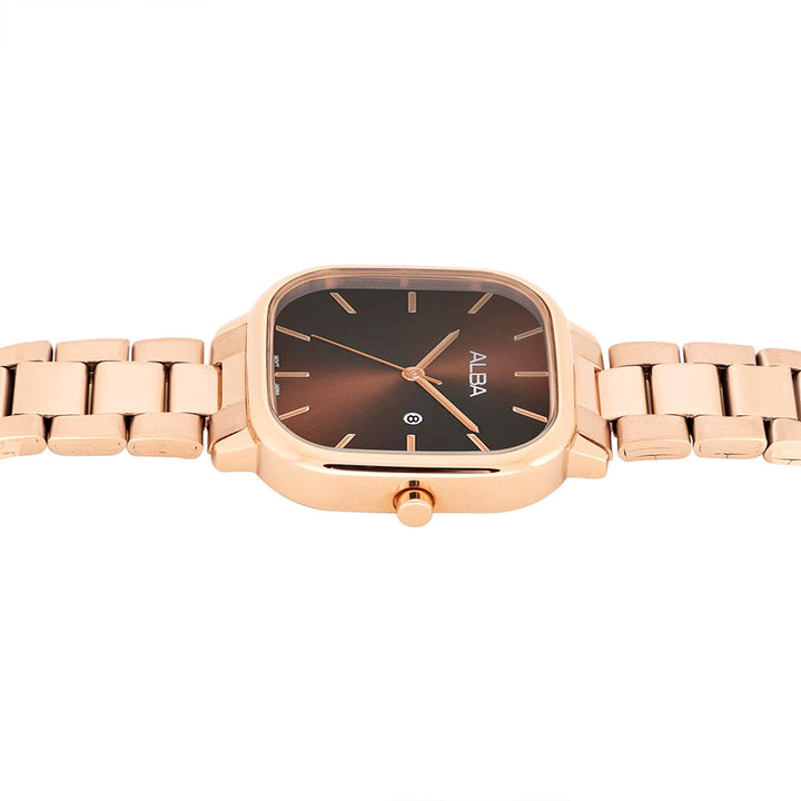 AH7BY6X1 Cocoa Brown Ladies Watch