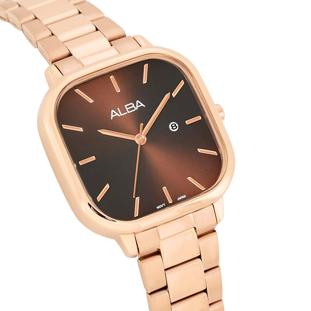 AH7BY6X1 Cocoa Brown Ladies Watch