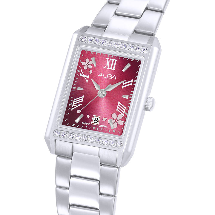 Alba AH7FA5X1 Red Gradiation Dial Women&