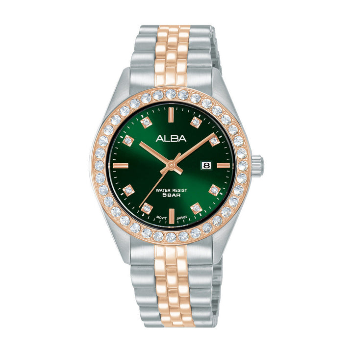 Alba AH7FD6X1 Green Dial Women&