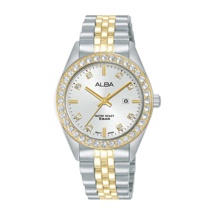 Alba AH7FD8X1 White Dial Women&