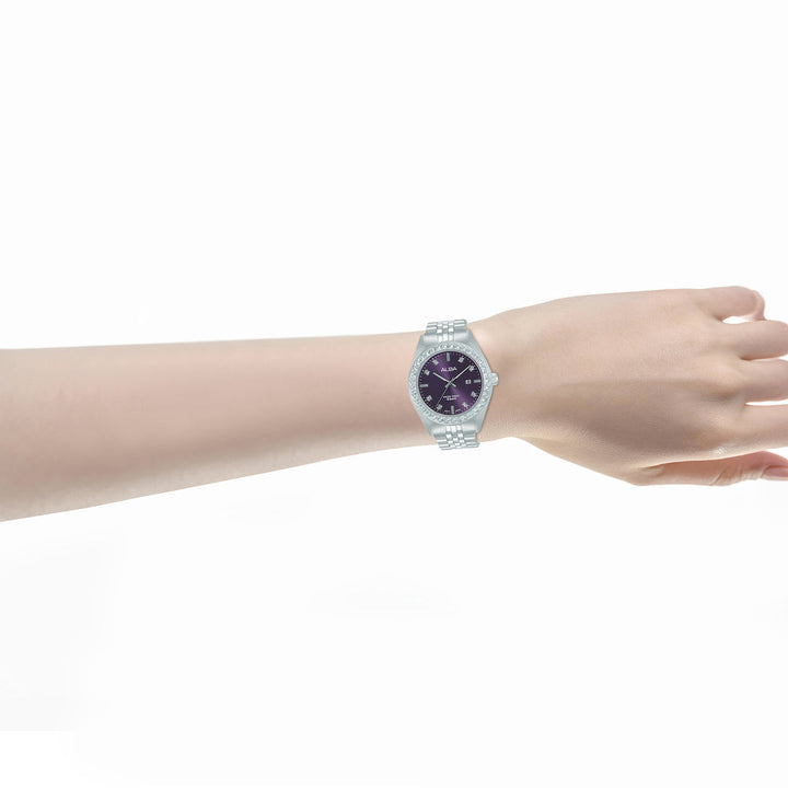Alba AH7FE3X1 Purple Dial Women&