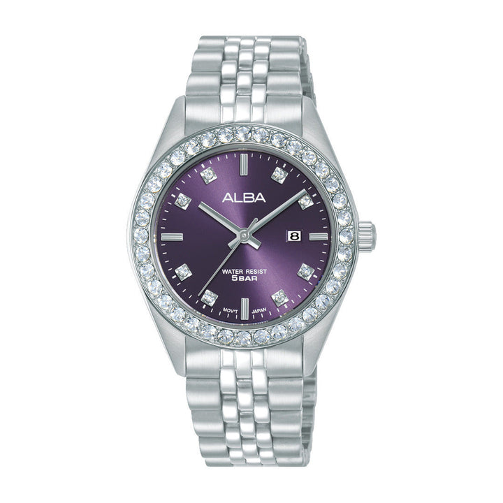 Alba AH7FE3X1 Purple Dial Women&