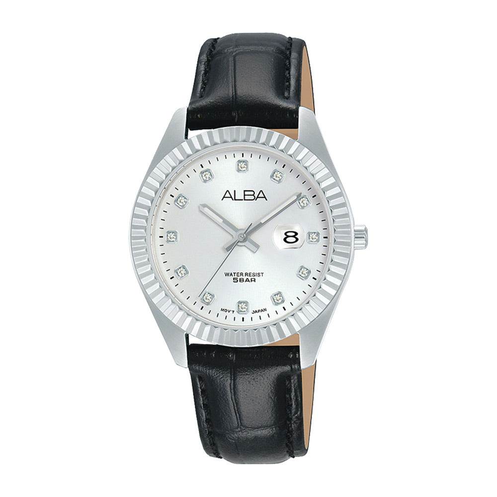 AH7T57X1 Silver-White Dial Ladies Watch