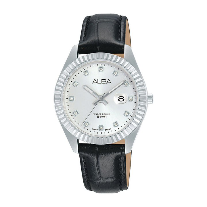AH7T57X1 Silver-White Dial Ladies Watch