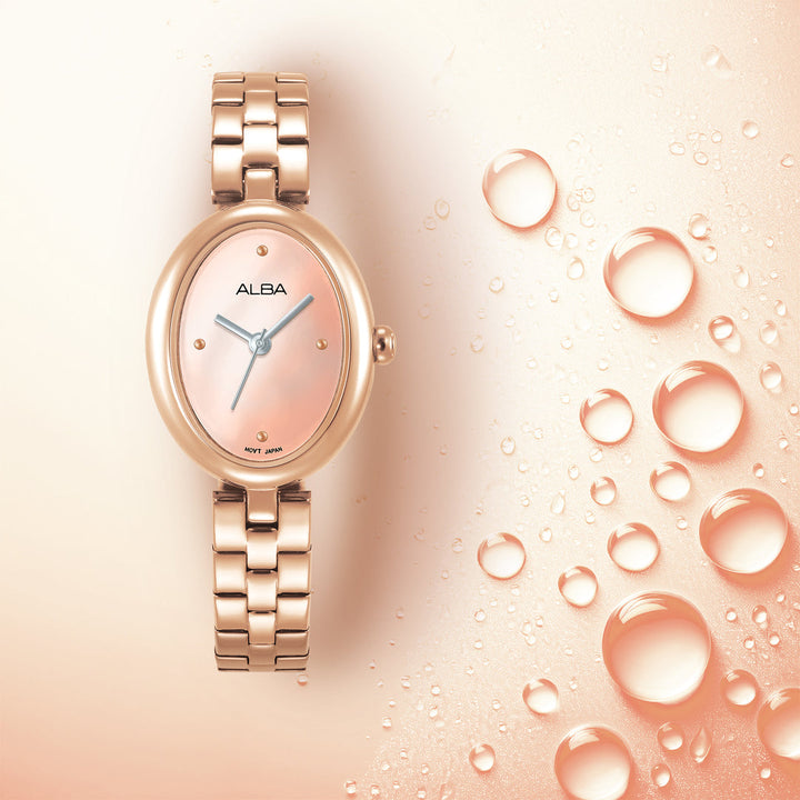 Alba AH8916X1 Rose Gold Dial Women&