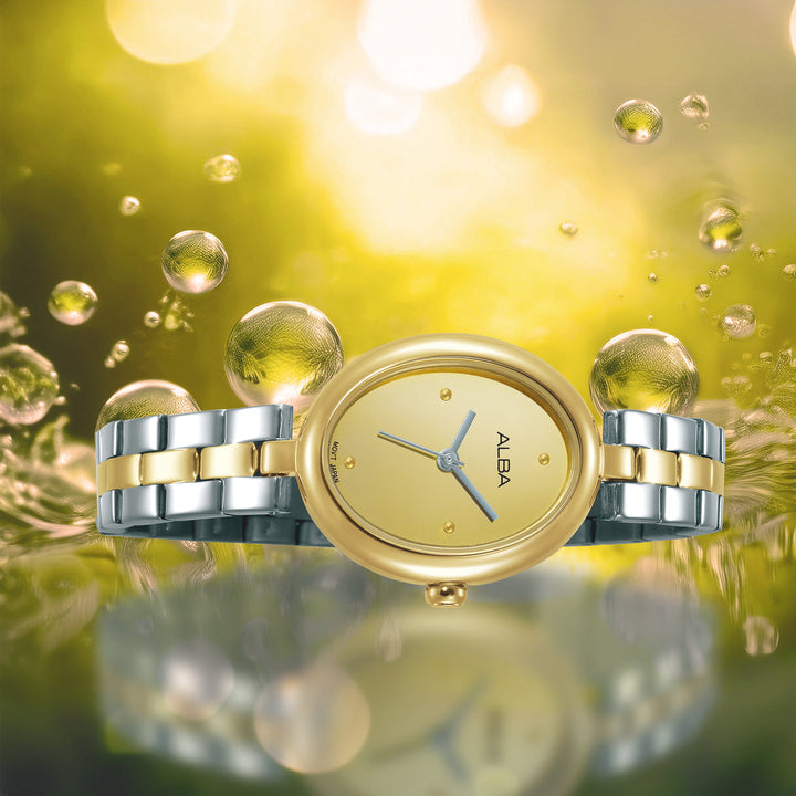 Alba AH8920X1 Gold Dial Women&