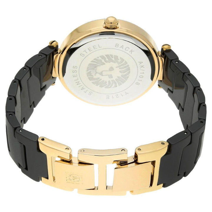 Anne Klein Quartz Analog Black Dial Ceramic Strap Watch for Women