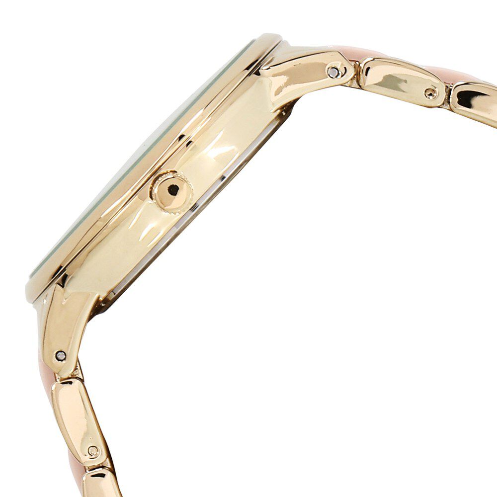 Anne Klein Quartz Analog Beige Dial Bimetal Strap Watch For Women