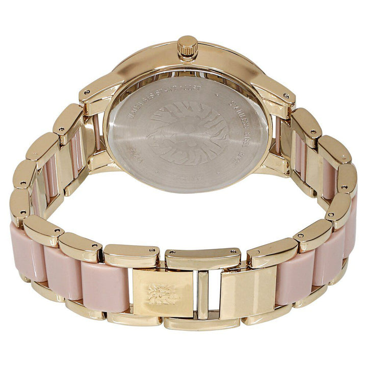 Anne Klein Quartz Analog Beige Dial Bimetal Strap Watch For Women