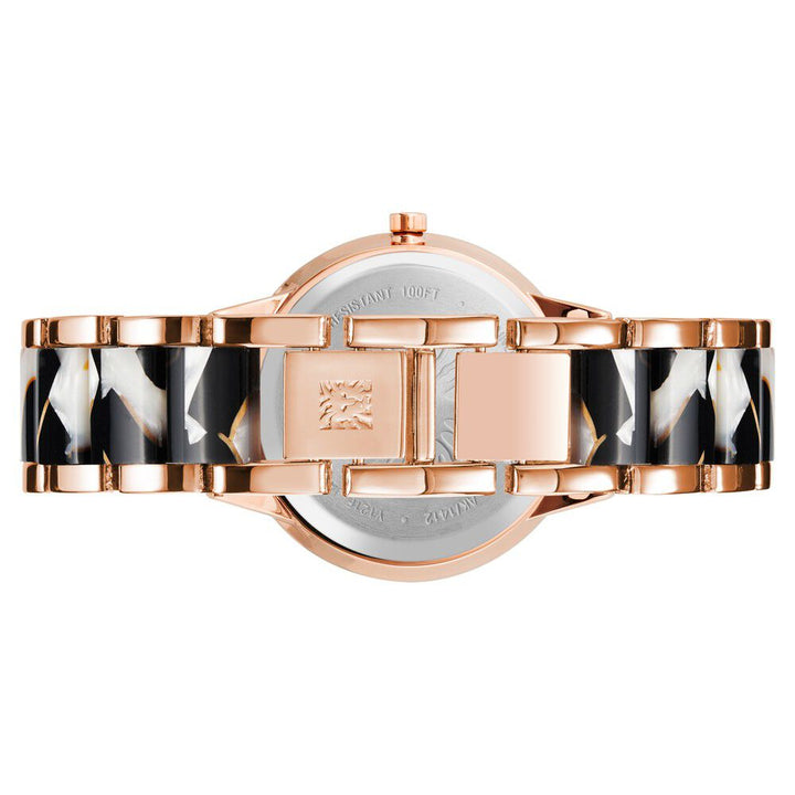 Anne Klein Quartz Analog Black Dial Metal Strap Watch For Women