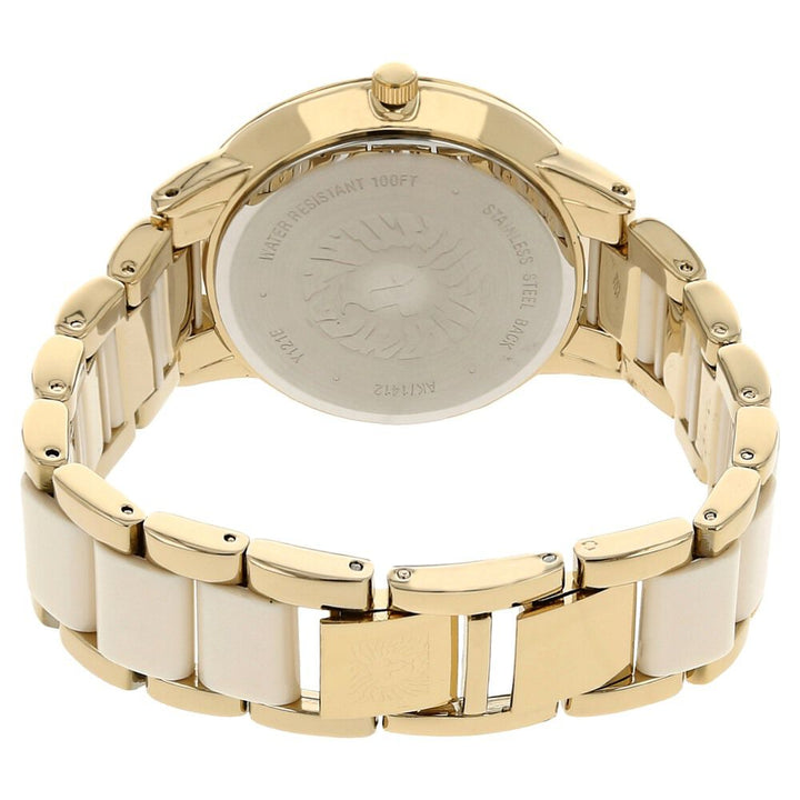 Anne Klein Quartz Analog Off White Dial Ceramic Strap Watch For Women