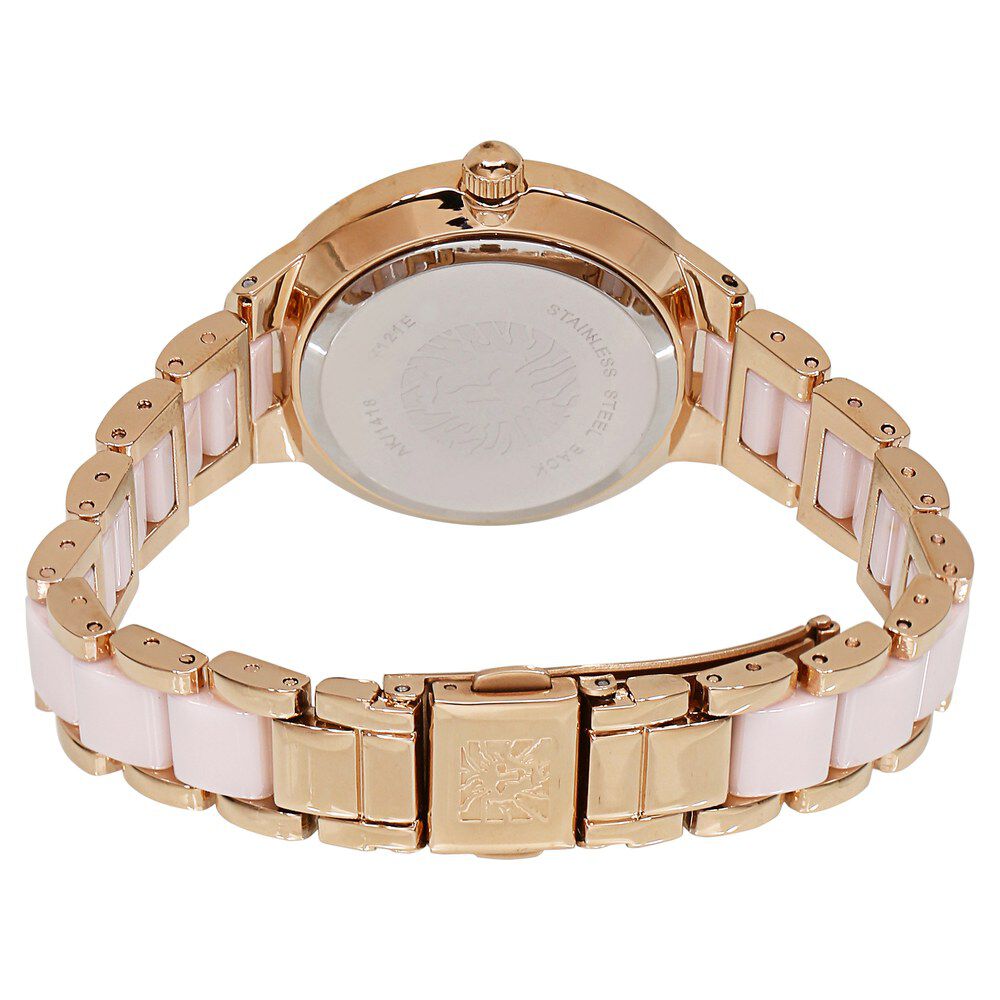 Anne Klein Quartz Analog Mother Of Pearl Dial Ceramic Strap Watch For Women