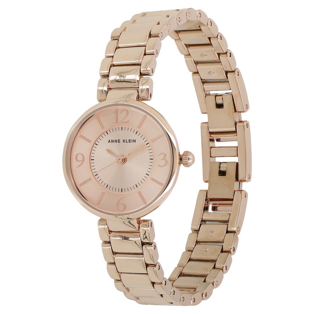 Anne Klein Quartz Analog Rose Gold Dial Metal Strap Watch For Women