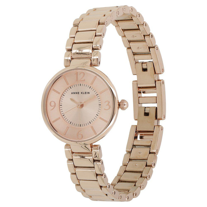 Anne Klein Quartz Analog Rose Gold Dial Metal Strap Watch For Women