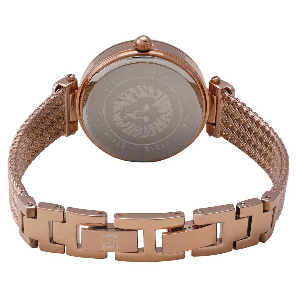 Anne Klein Quartz Analog Rose Gold Dial Metal Strap Watch For Women