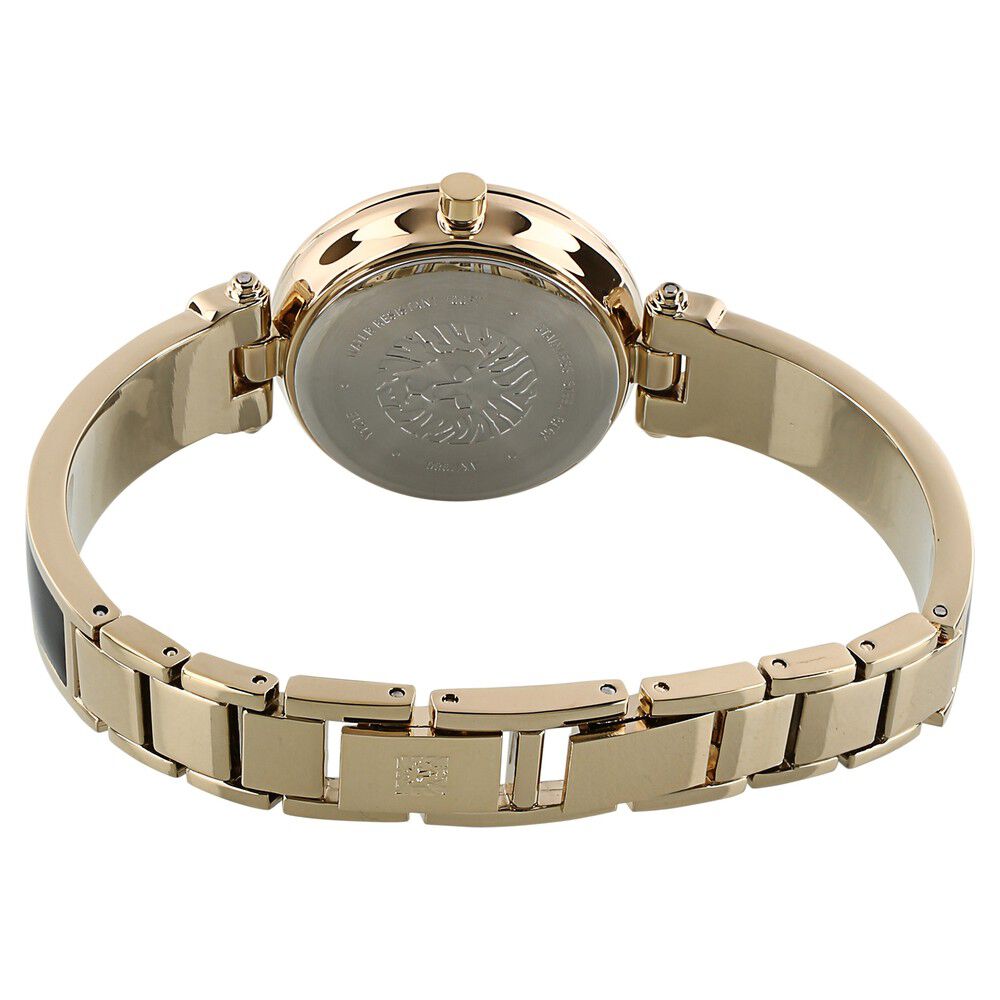 Anne Klein Quartz Analog Black Dial Metal Strap Watch For Women