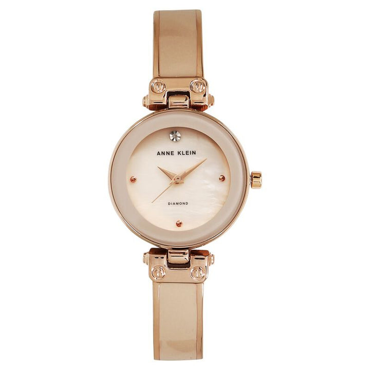 Anne Klein Quartz Analog Mother Of Pearl Dial Metal Strap Watch For Women