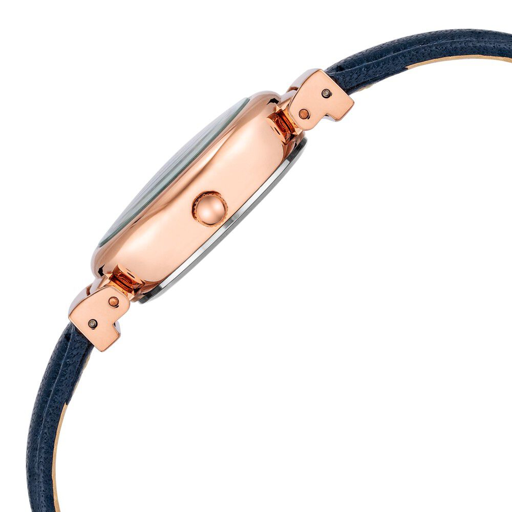 Anne Klein Quartz Analog Blue Dial Leather Strap Watch For Women