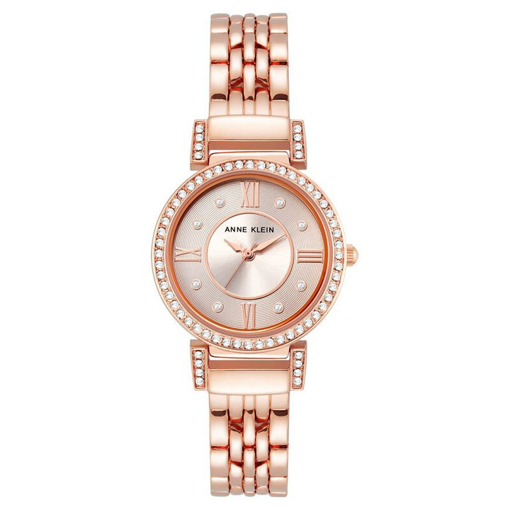 Anne Klein Quartz Analog Brown Dial Metal Strap Watch For Women