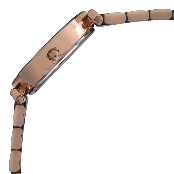 Anne Klein Quartz Analog Mother of Pearl Dial Ceramic Strap Watch for Women NEAK3158NVRGW