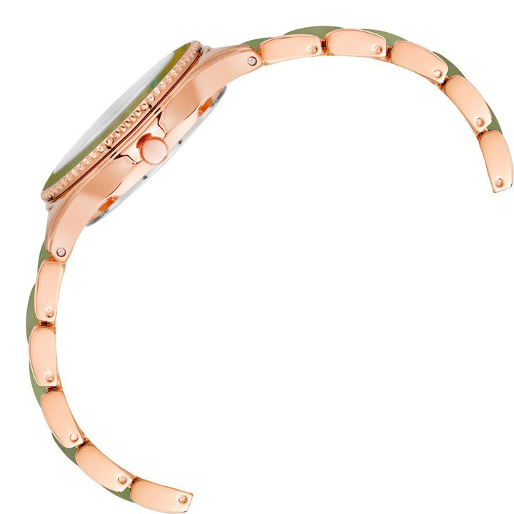 Anne Klein Quartz Analog Green Dial Plastic Strap Watch for Women