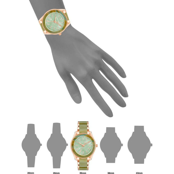 Anne Klein Quartz Analog Green Dial Plastic Strap Watch for Women