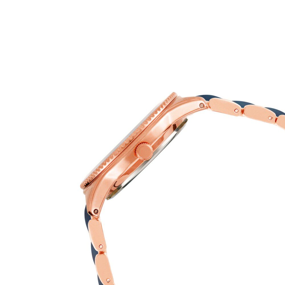 Anne Klein Quartz Analog Blue Dial Metal Strap Watch for Women NEAK3214RGNV