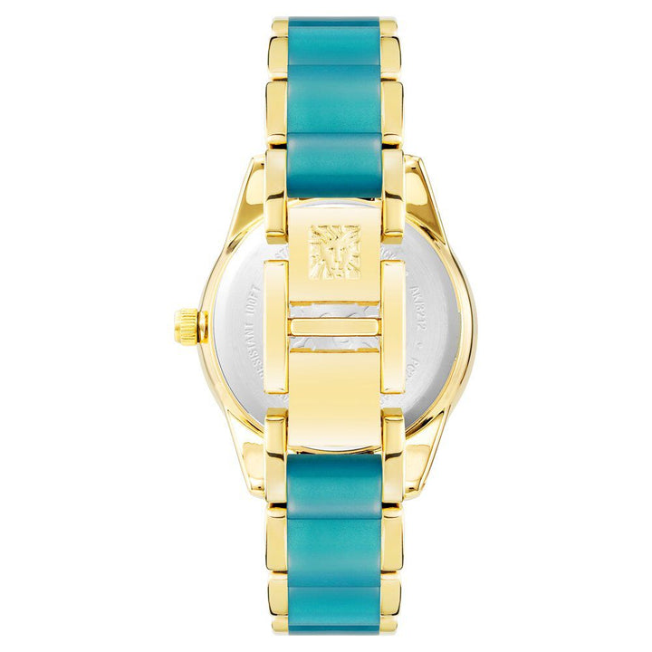 Anne Klein Quartz Analog Teal dial Metal Strap Watch for Women AK3214TEGB