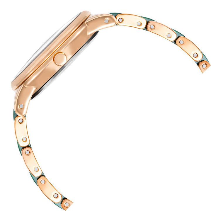 Anne Klein Quartz Analog Green Dial Ceramic Strap Watch for Women