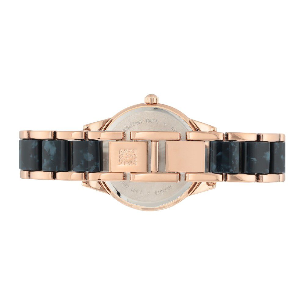 Anne Klein Quartz Analog Mother Of Pearl Dial Plastic Strap Watch For Women