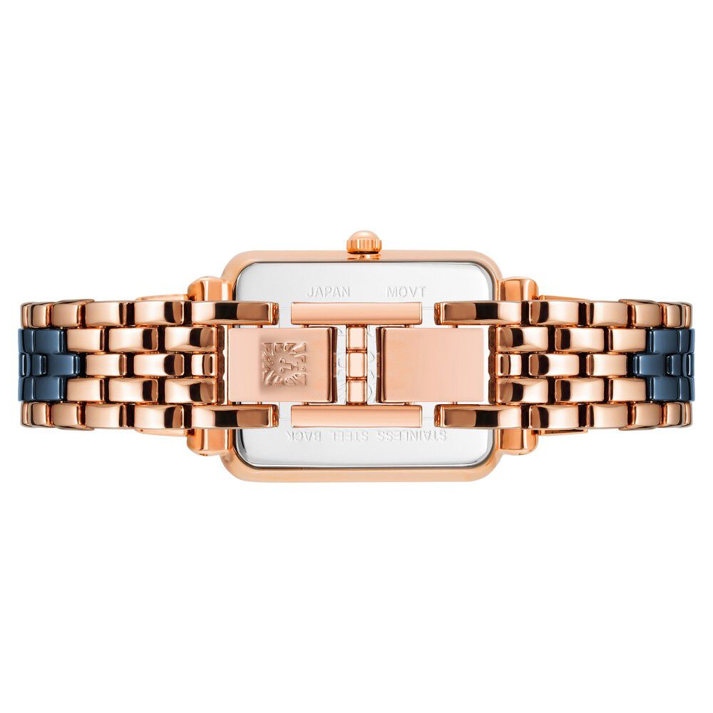 Anne Klein Quartz Analog Blue Dial Ceramic Strap Watch for Women NEAK3668NVRG