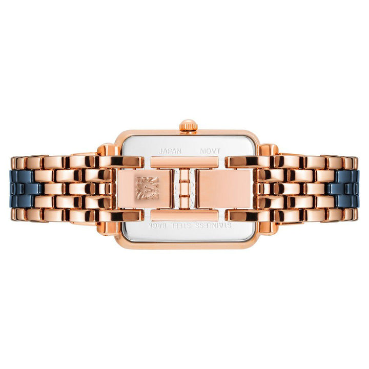 Anne Klein Quartz Analog Blue Dial Ceramic Strap Watch for Women NEAK3668NVRG