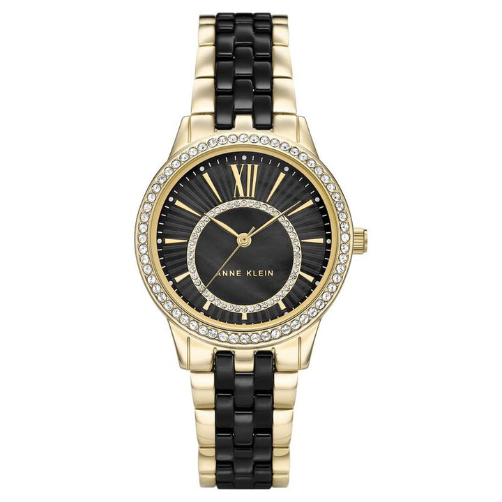 Anne Klein Quartz Analog Black Dial Ceramic Strap Watch For Women