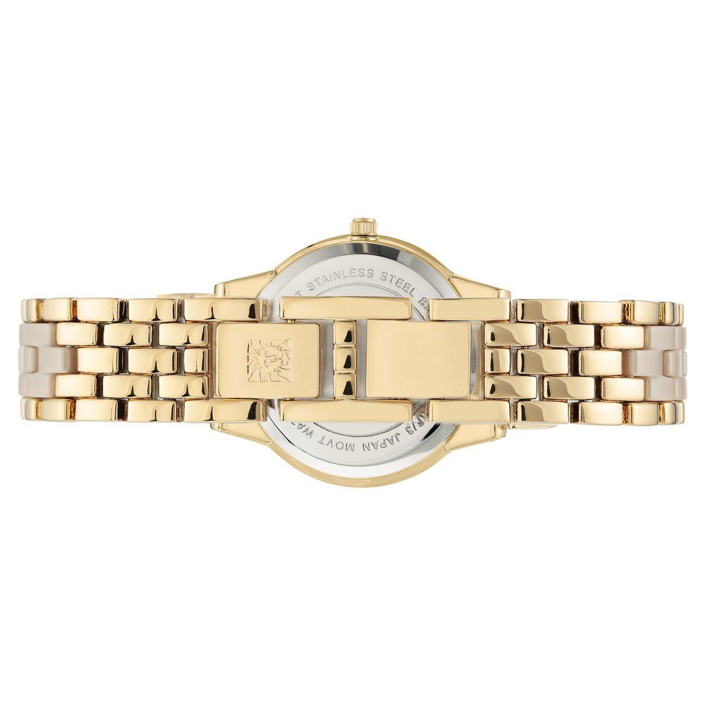 Anne Klein Quartz Analog Brown Dial Ceramic Strap Watch For Women