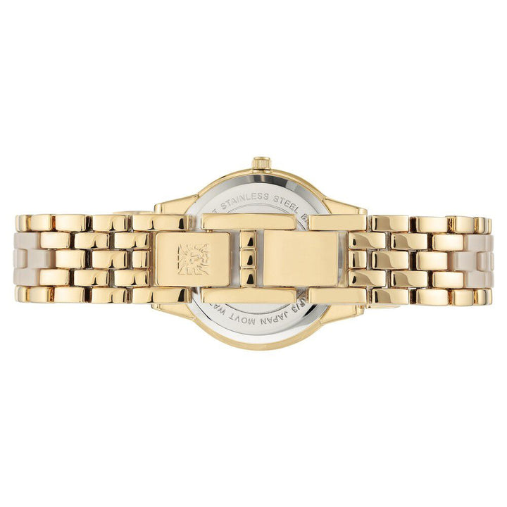 Anne Klein Quartz Analog Brown Dial Ceramic Strap Watch For Women