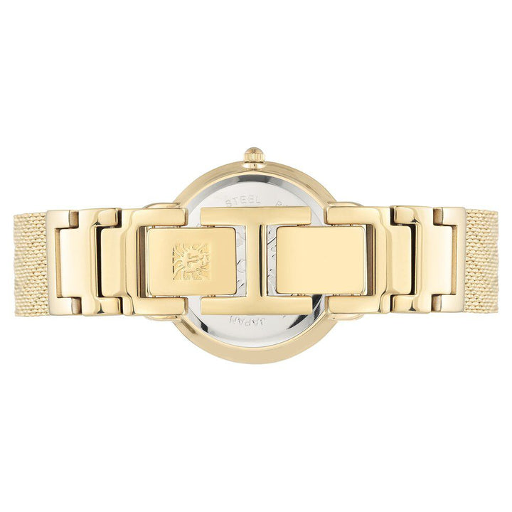 Anne Klein Quartz Analog Black Dial Metal Strap Watch for Women NEAK3686BKGB