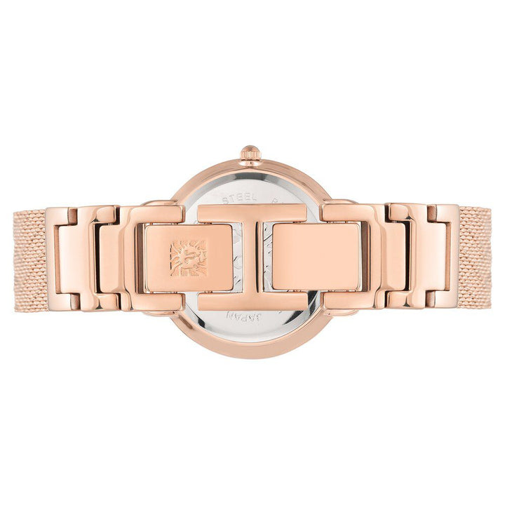 Anne Klein Quartz Analog Blue Dial Metal Strap Watch for Women NDAK3686NVRG