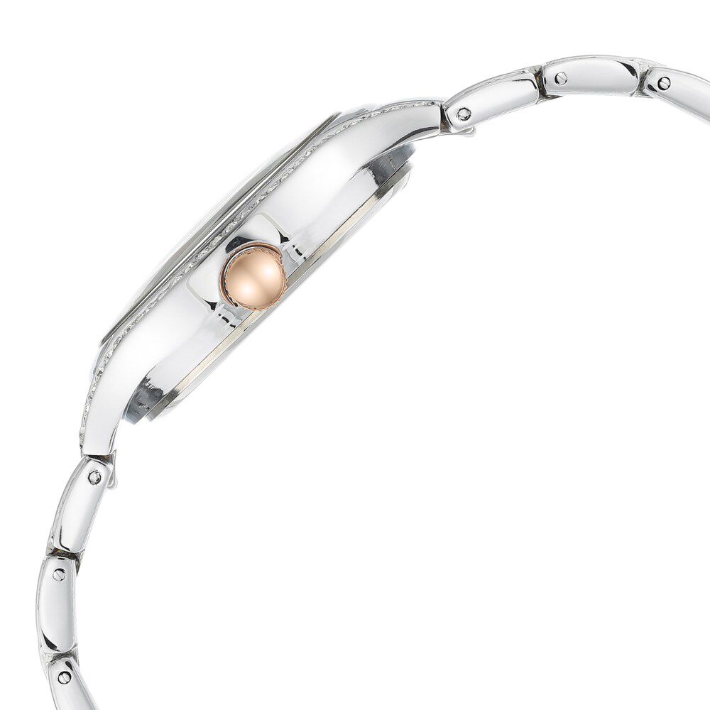 Anne Klein Quartz Analog Mother Of Pearl Dial Metal Strap Watch for Women NCAK3715MPRT