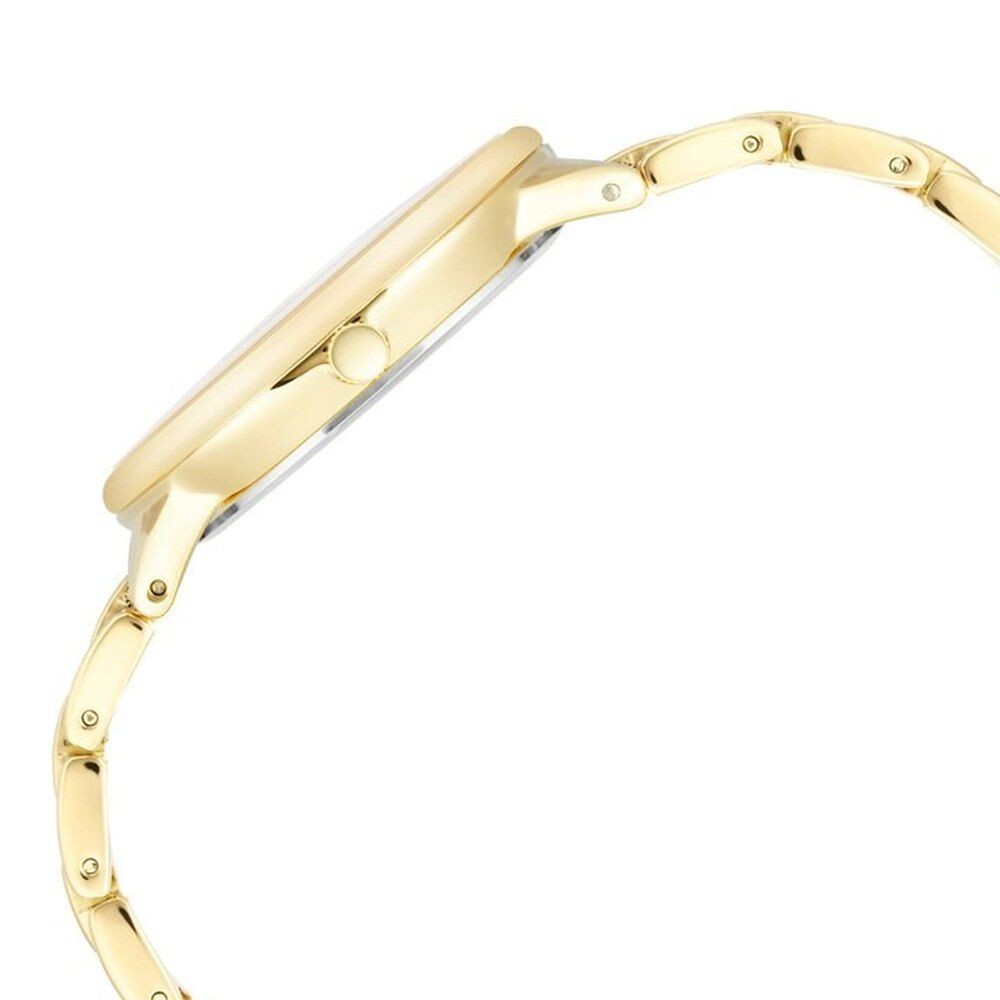 Anne Klein Quartz Analog Black Dial Metal Strap Watch for Women NDAK3750BMGB