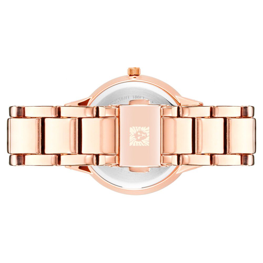 Anne Klein Quartz Analog Pink Dial Metal Strap Watch For Women