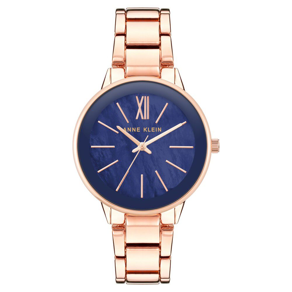 Anne Klein Quartz Analog Blue Dial Metal Strap Watch for Women