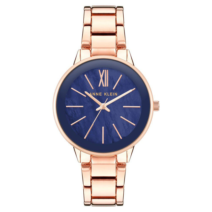 Anne Klein Quartz Analog Blue Dial Metal Strap Watch for Women